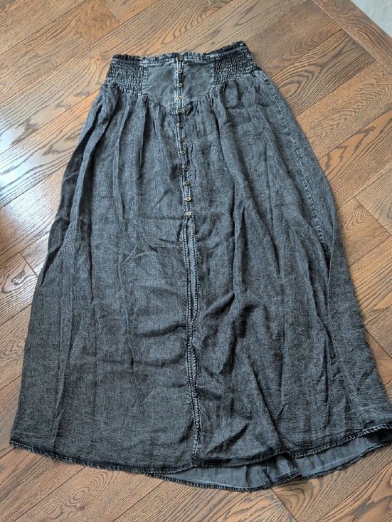 Promesa Dresses & Skirts - Promesa Washed Black Button-Front Maxi Skirt